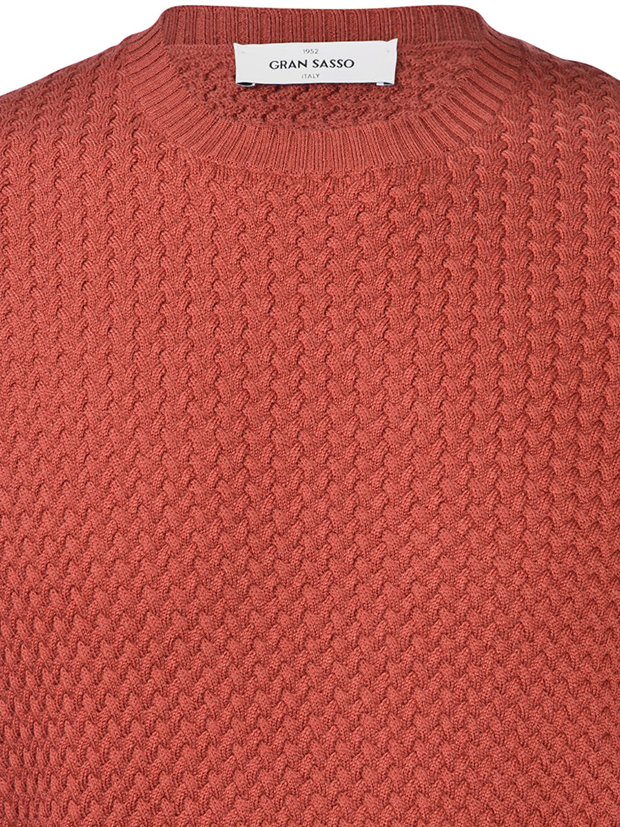 Gran Sasso Girocollo Micro Trecce Uomo