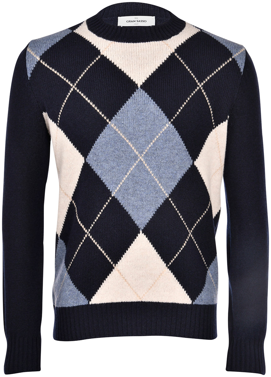 Gran Sasso Girocollo Super Geelong a Rombi Uomo