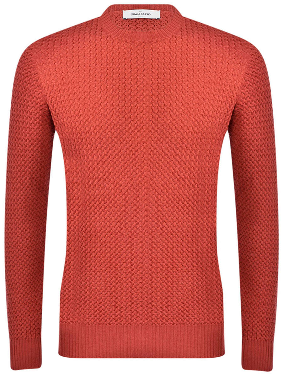 Gran Sasso Girocollo Micro Trecce Uomo