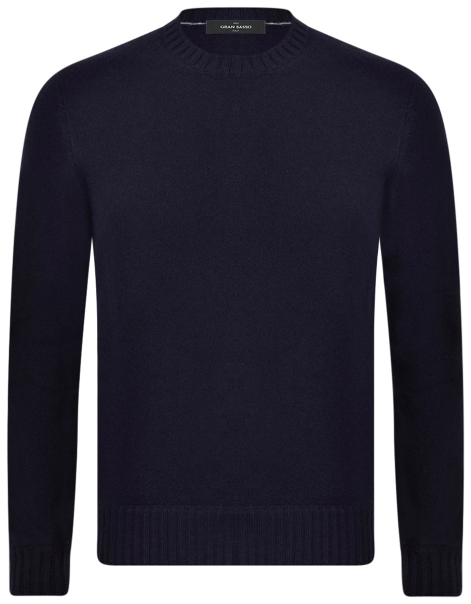 Gran Sasso Girocollo Lavorato in Felted Cashmere Uomo
