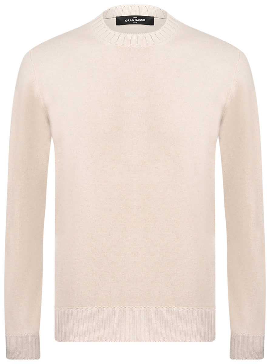 Gran Sasso Girocollo Lavorato in Felted Cashmere Uomo