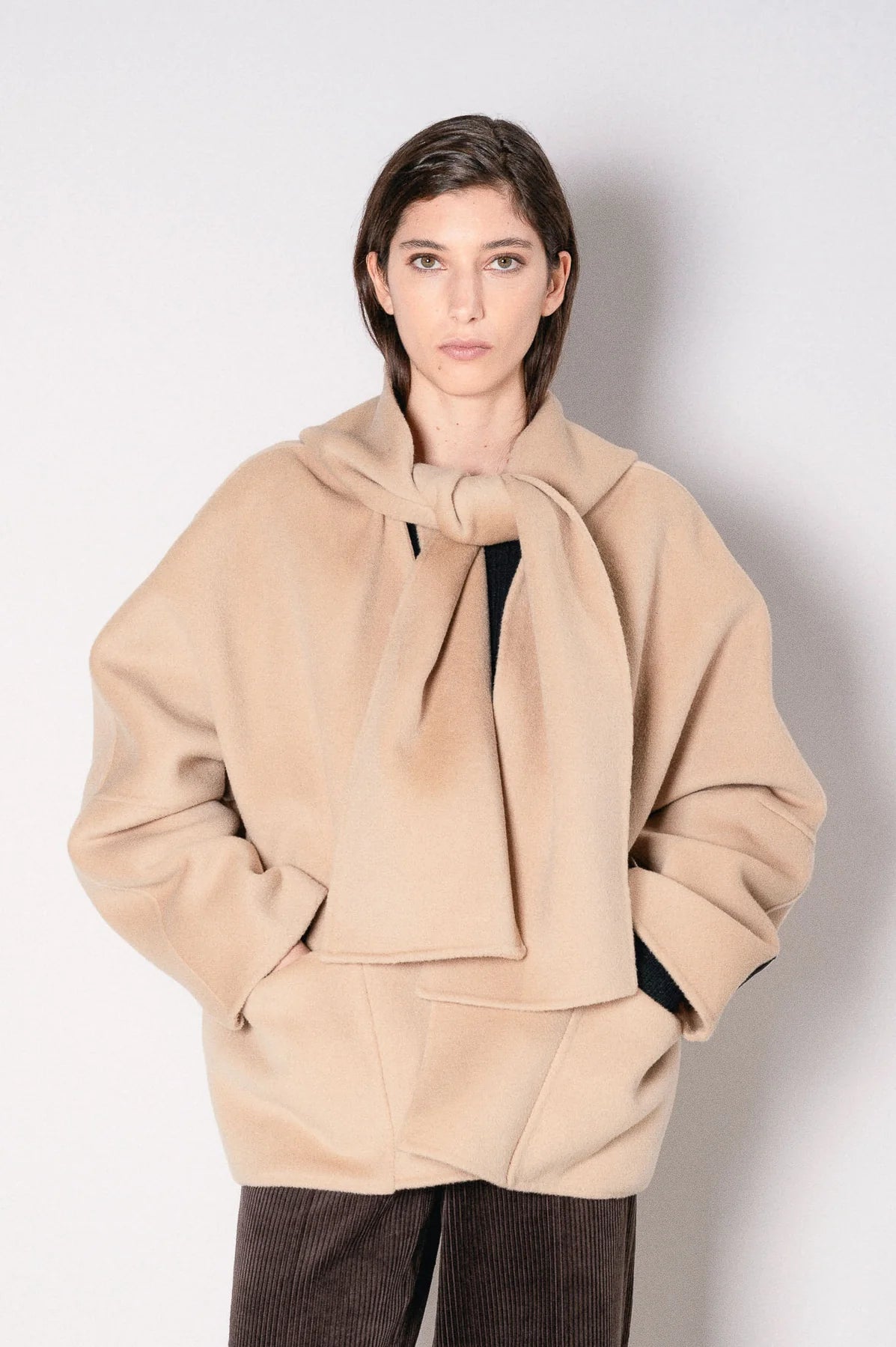 Paltò Cappotto Corto in Lana Double Donna