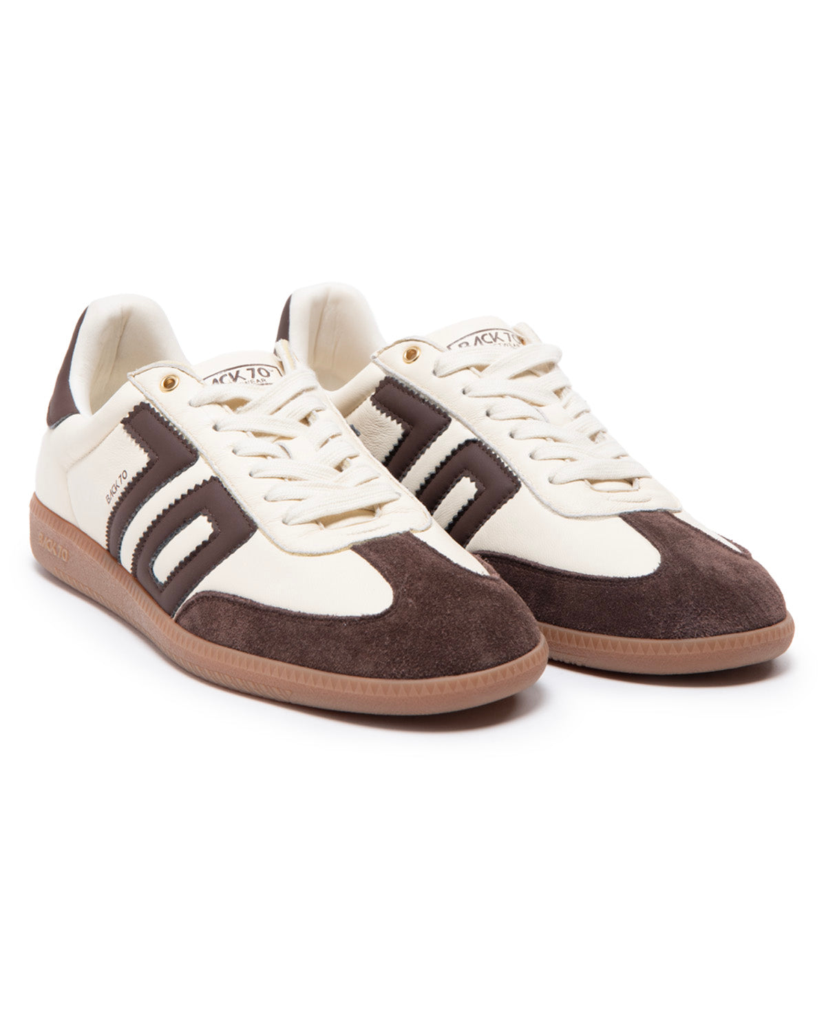 Back 70 Sneakers in Nappa e Camoscio Milk Coffee Uomo