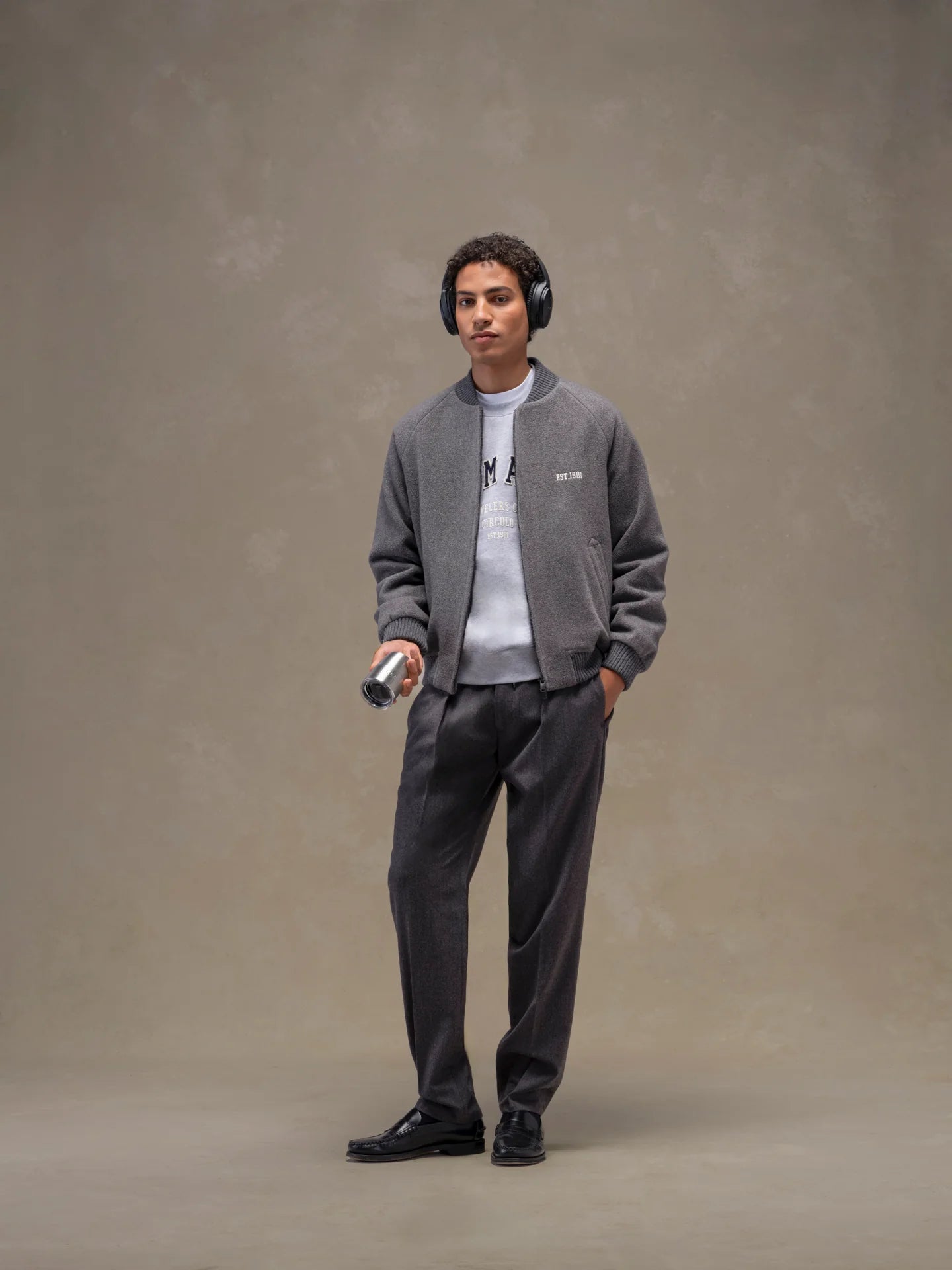 Circolo 1901 Bomber Zip in Misto Cashmere Uomo