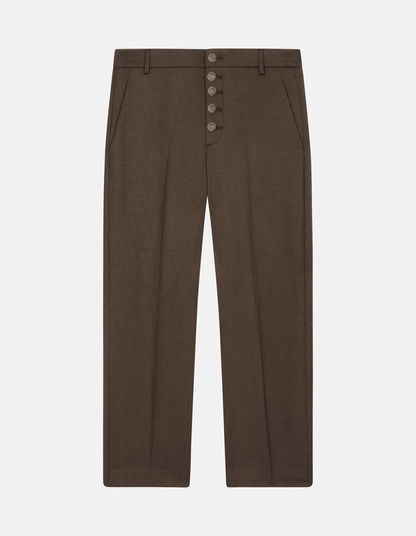 Dondup Pantaloni Nima loose in gabardina di lana Donna