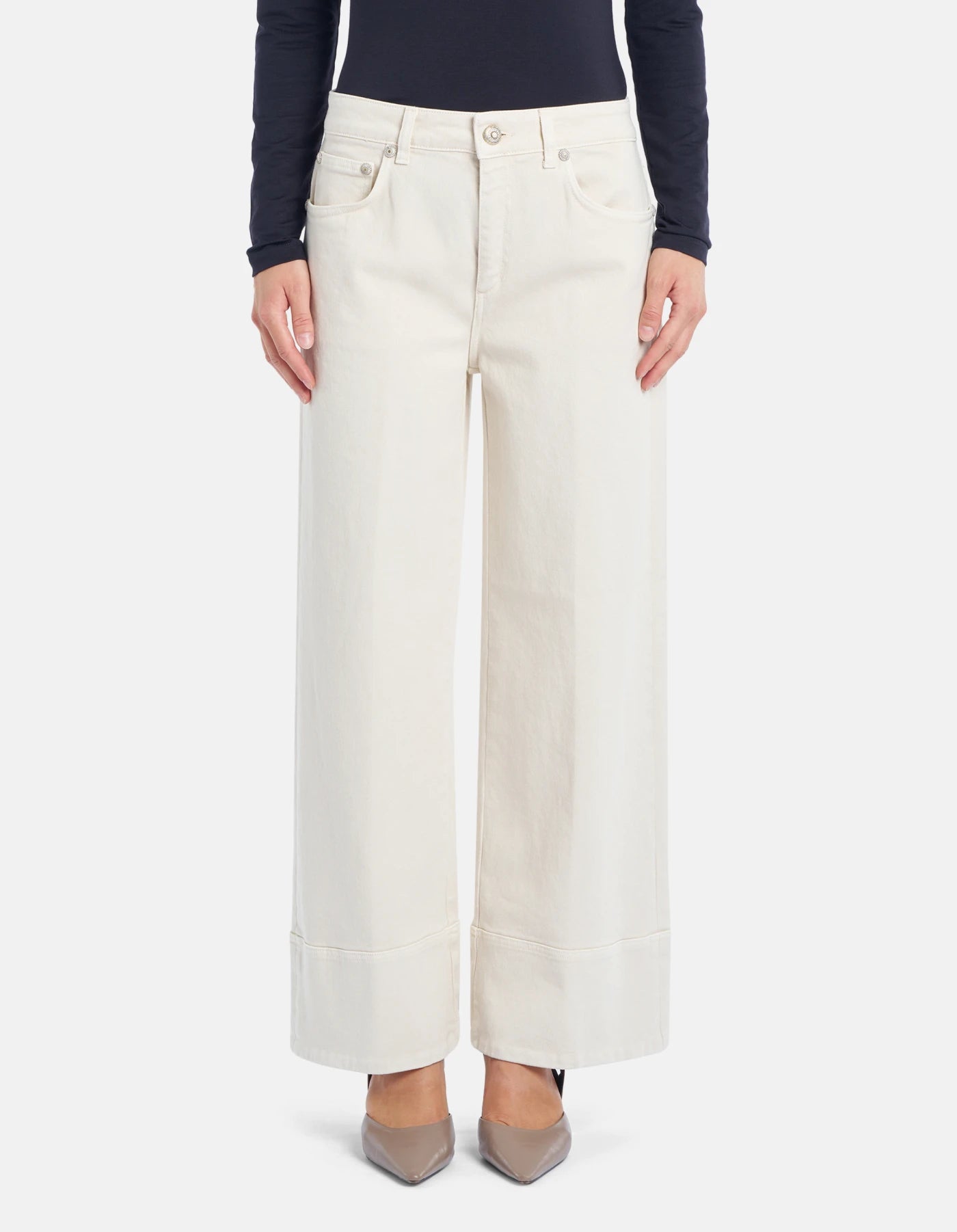 Dondup Jeans Ruby wide leg in bull stretch Donna