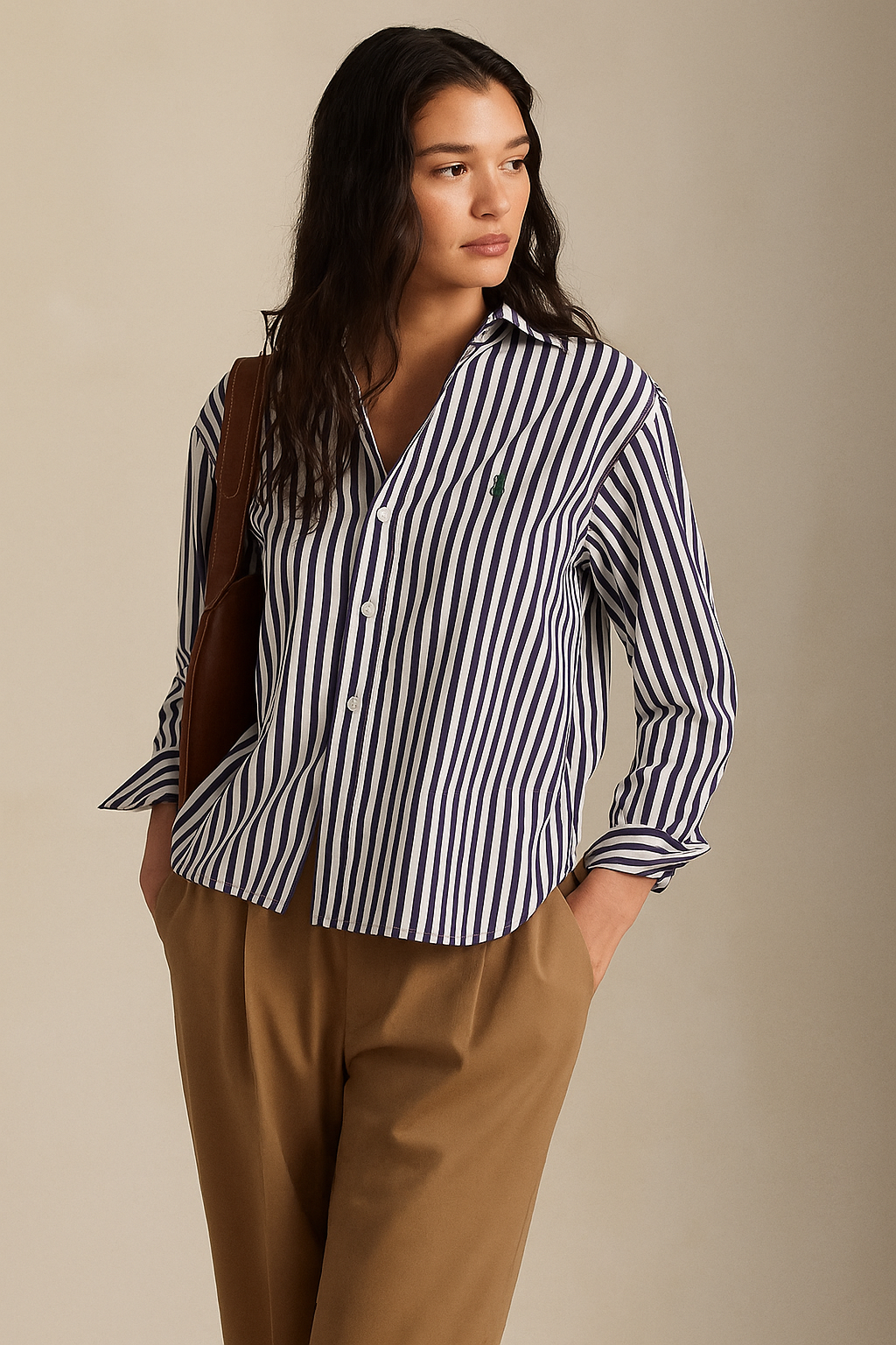 Ralph Lauren Camicia in cotone a righe Relaxed-Fit Donna