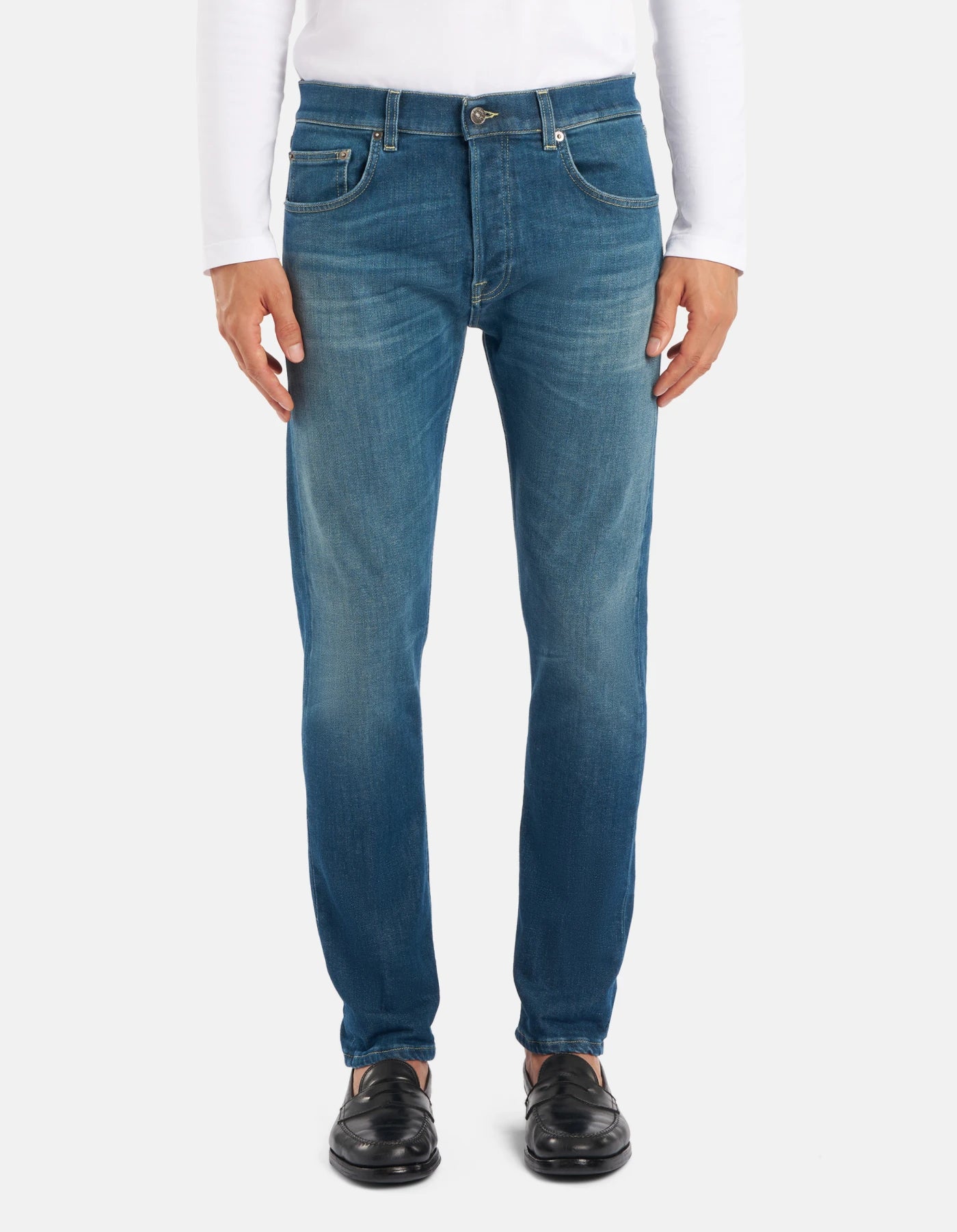 Dondup Jeans Icon regular in denim stretch Uomo