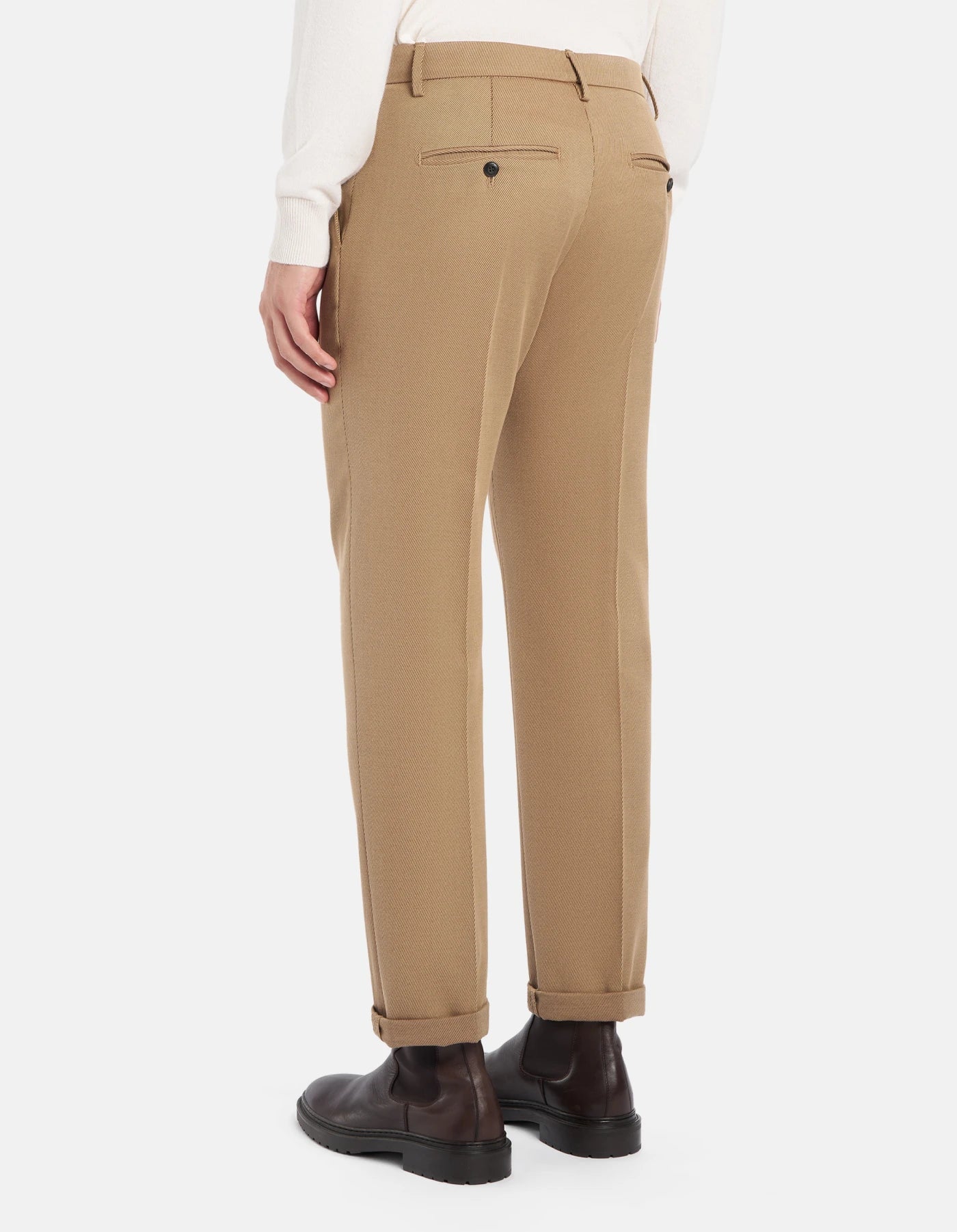 Dondup Pantaloni Gaubert relax regular in cover di lana e cotone Uomo