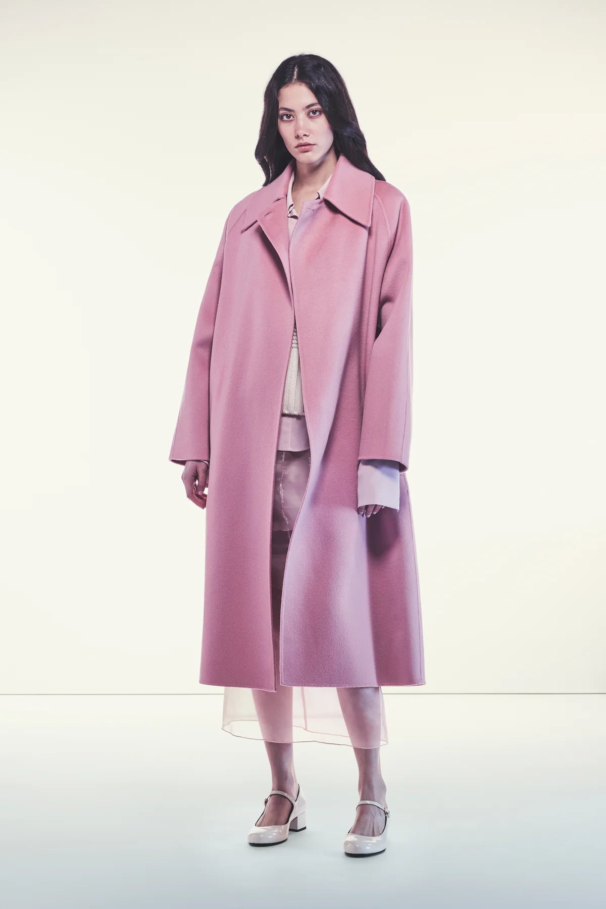 Liviana Conti Cappotto Lungo Kurt in Panno Double di Lana Donna