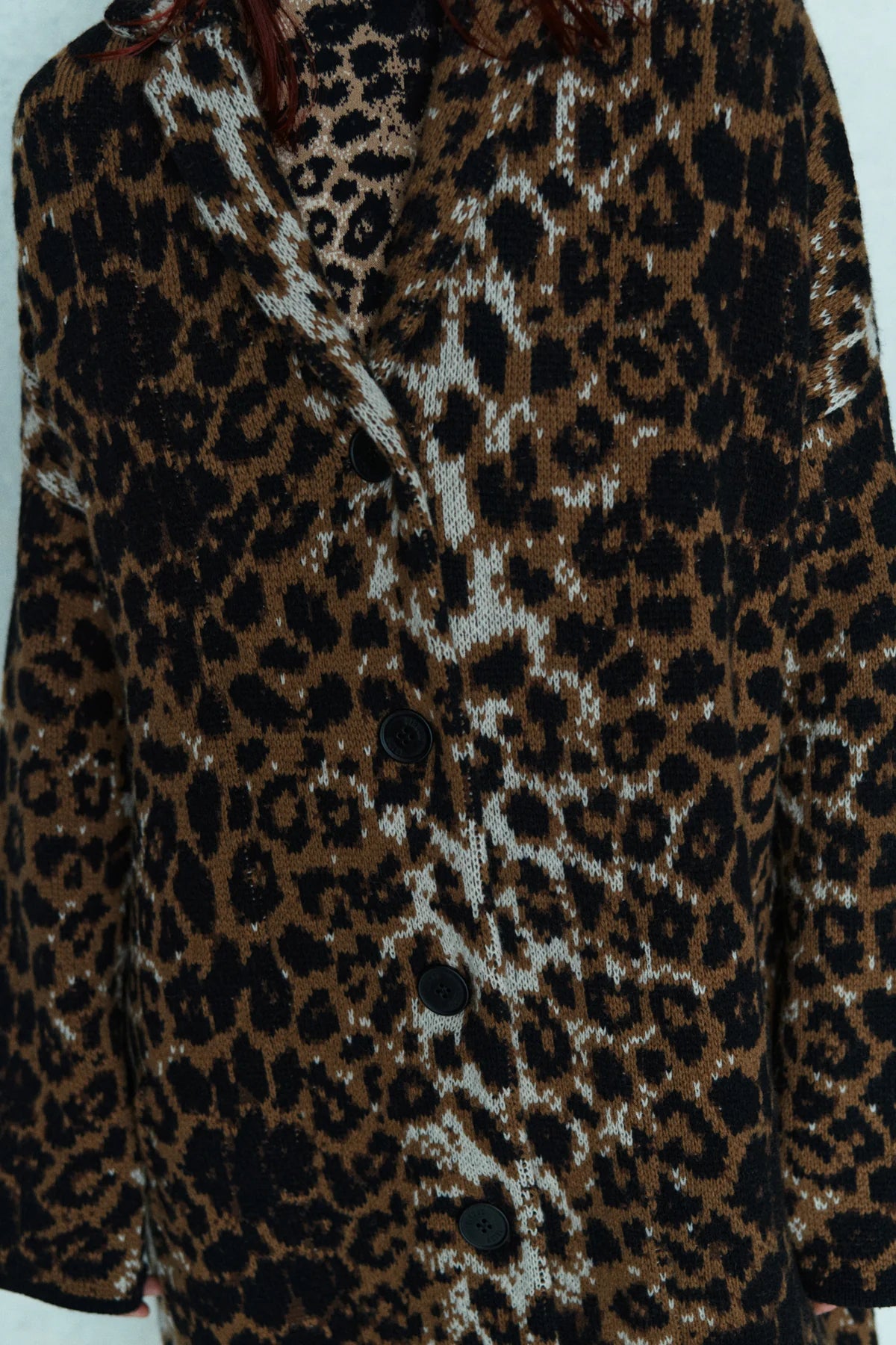 Circus Hotel Cappotto Lungo Jacquard Animalier Donna