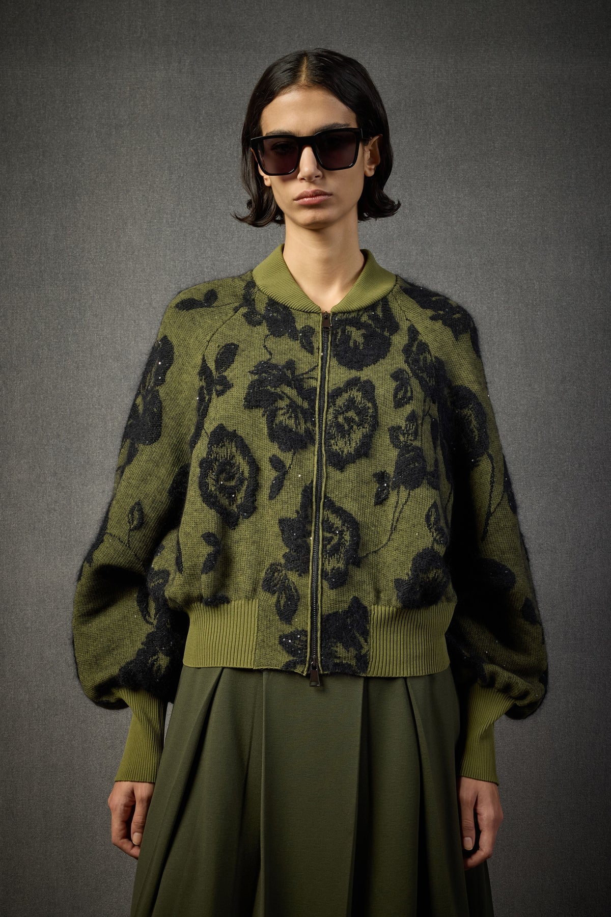 Liviana Conti Bomber Wallace in Mohair con paillettes Donna