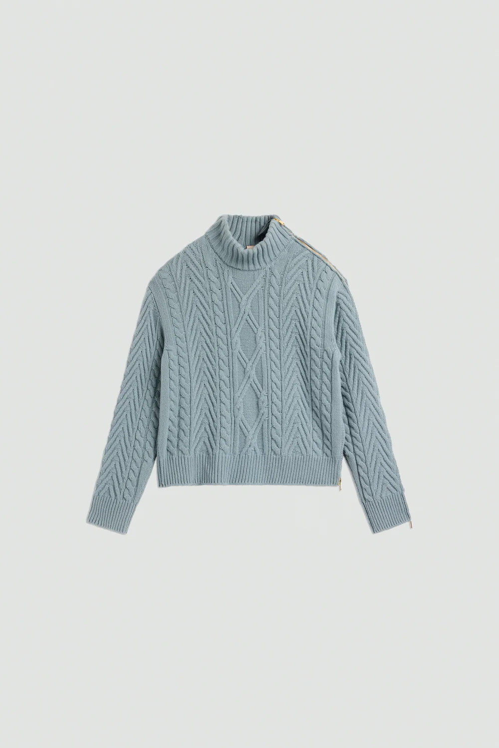 Semicouture Dolcevita con Trecce e Zip su Manica Donna