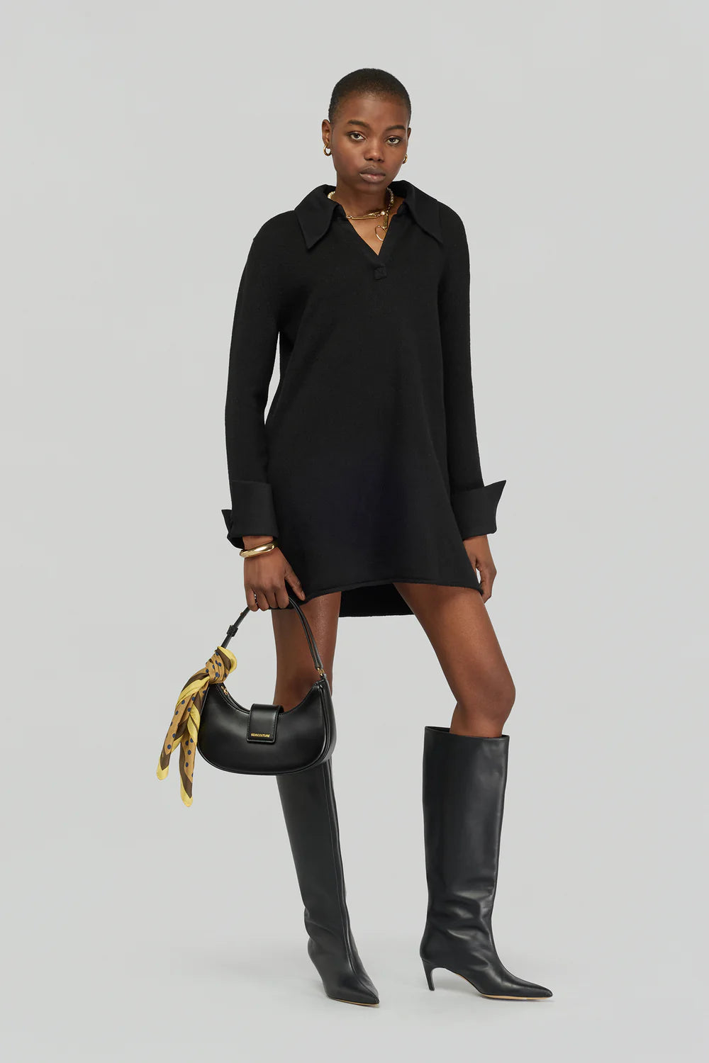 Semicouture Abito Corto in Misto Cashmere Donna