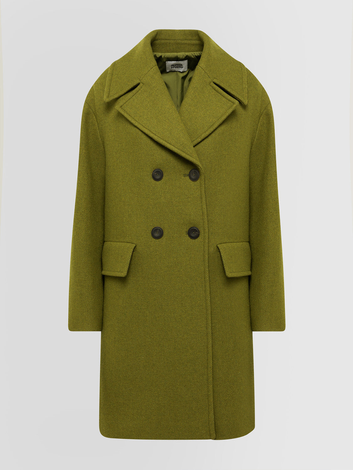 Alpha Studio Cappotto Doppio Petto in Panno di Lana Donna