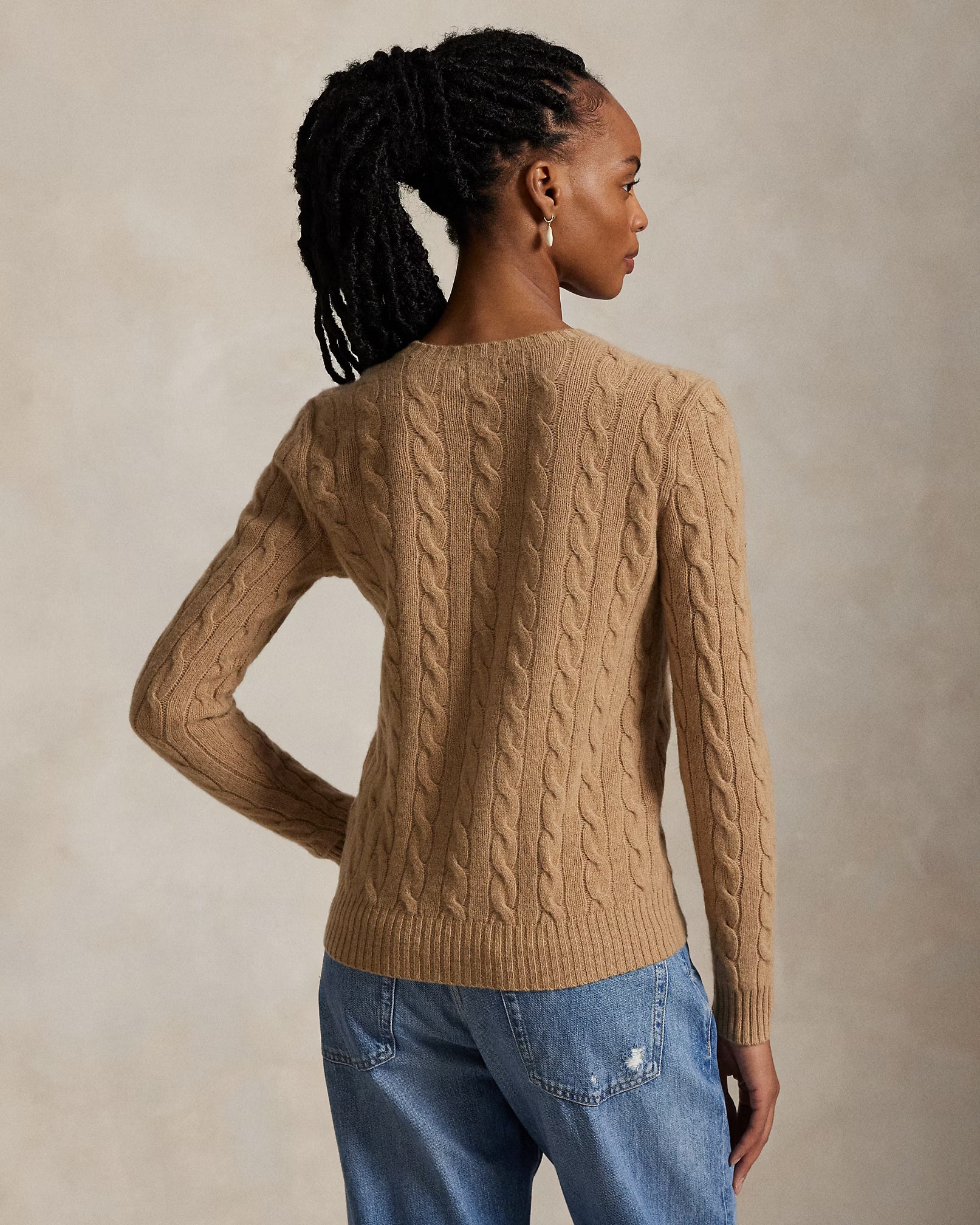 Ralph Lauren Girocollo in lana e cashmere a trecce Donna