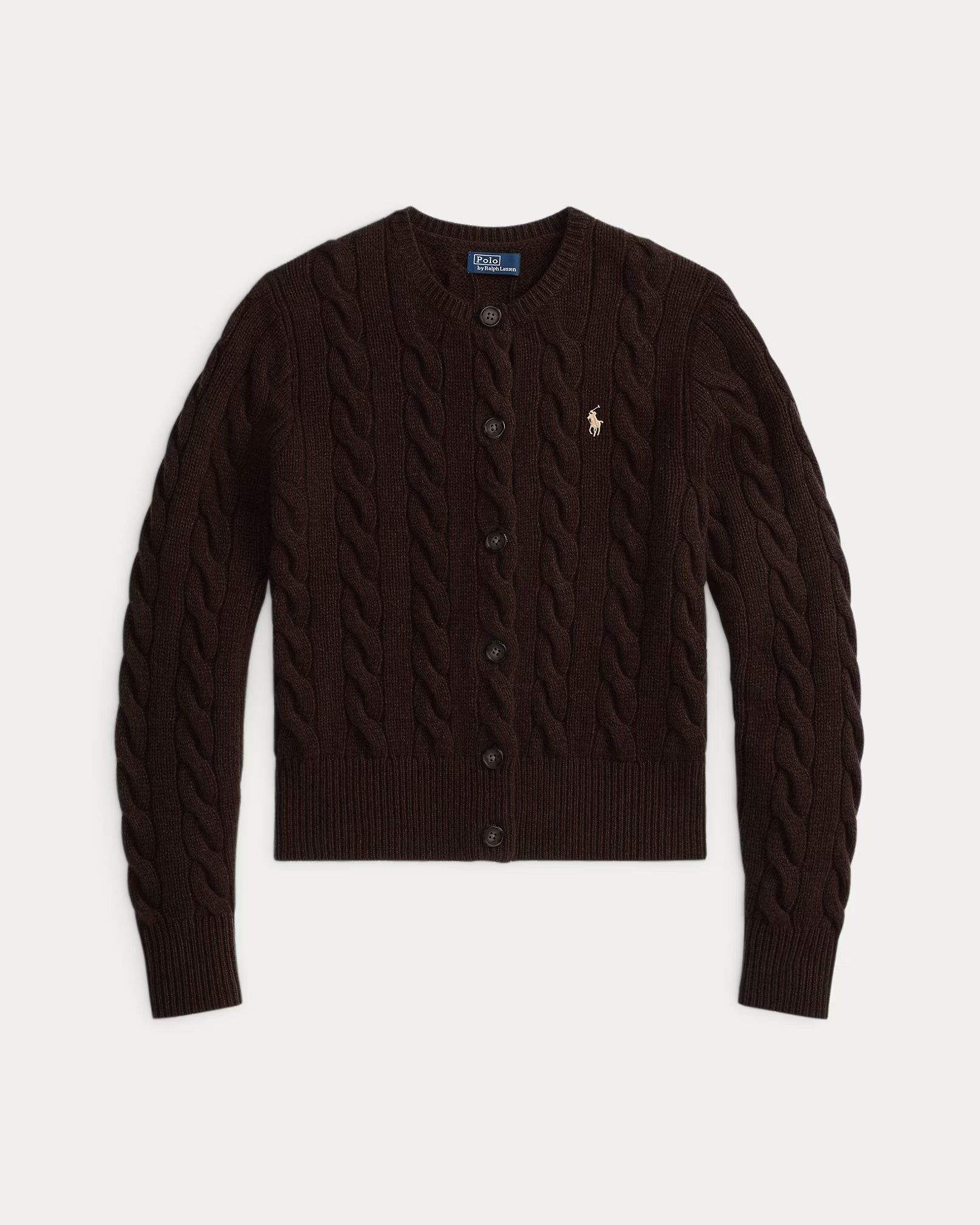 Ralph Lauren Cardigan a trecce in lana e cashmere Donna