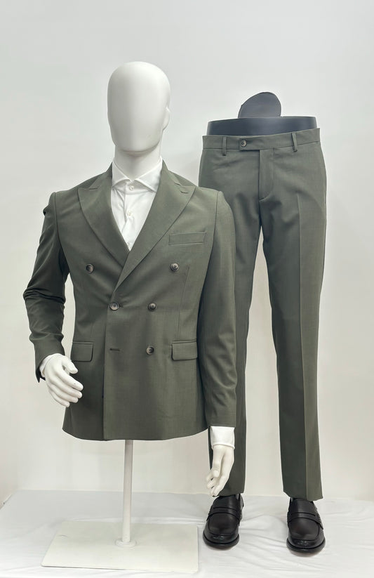 Simbols Abito Doppio Petto Lana Stretch Uomo