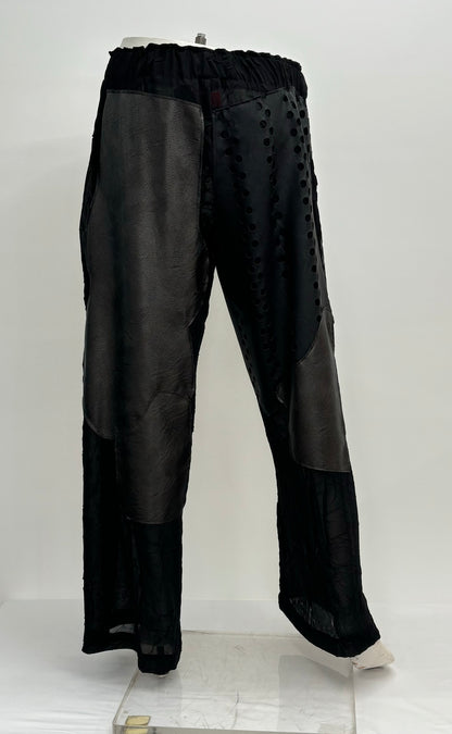 Collection Privèe Pantalone Lungo Ecopelle Forata Donna