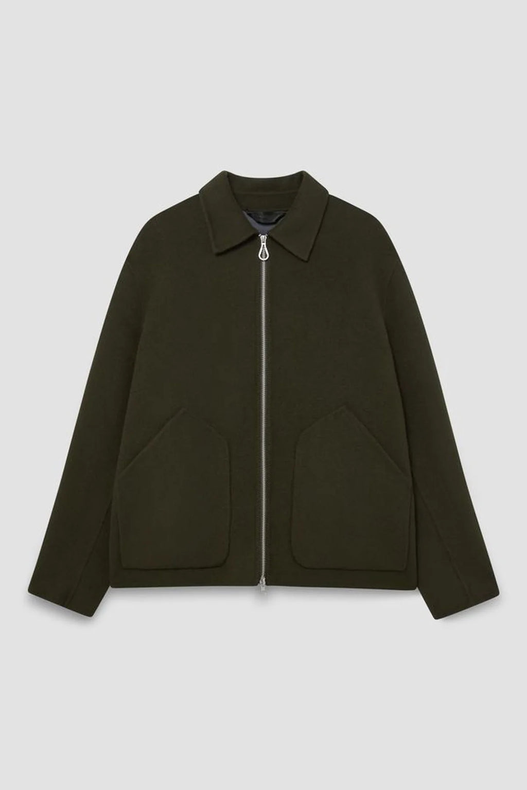 Paltò Giubbotto in Lana con Zip Uomo