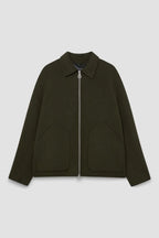 Paltò Giubbotto in Lana con Zip Uomo