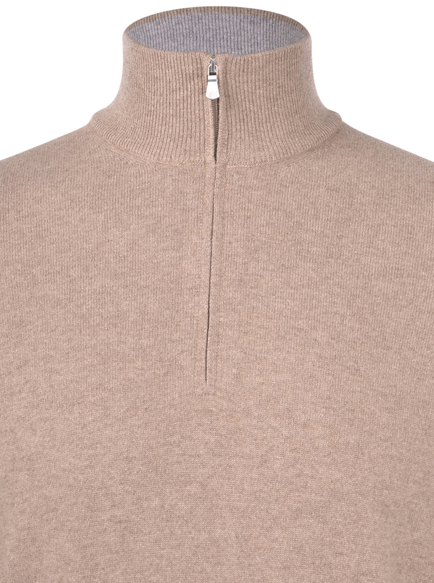 Gran Sasso Maglia Lupo Mezza Zip in Cashmere Uomo