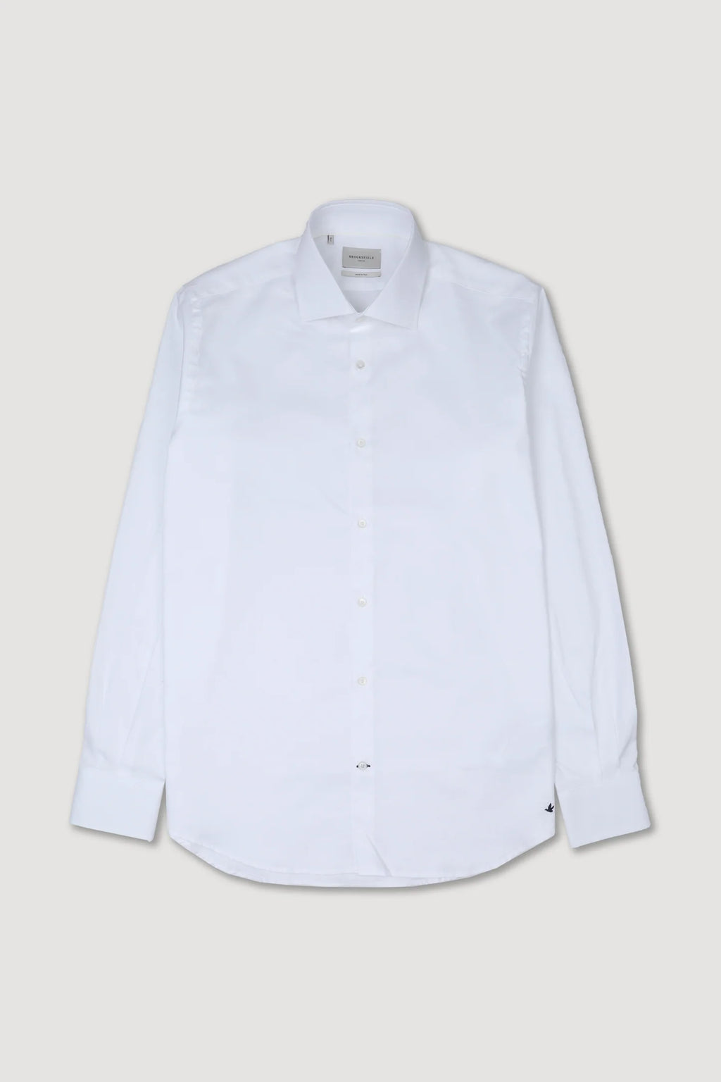 Brooksfield Camicia Collo Francese in Pin Point Slim Fit Uomo