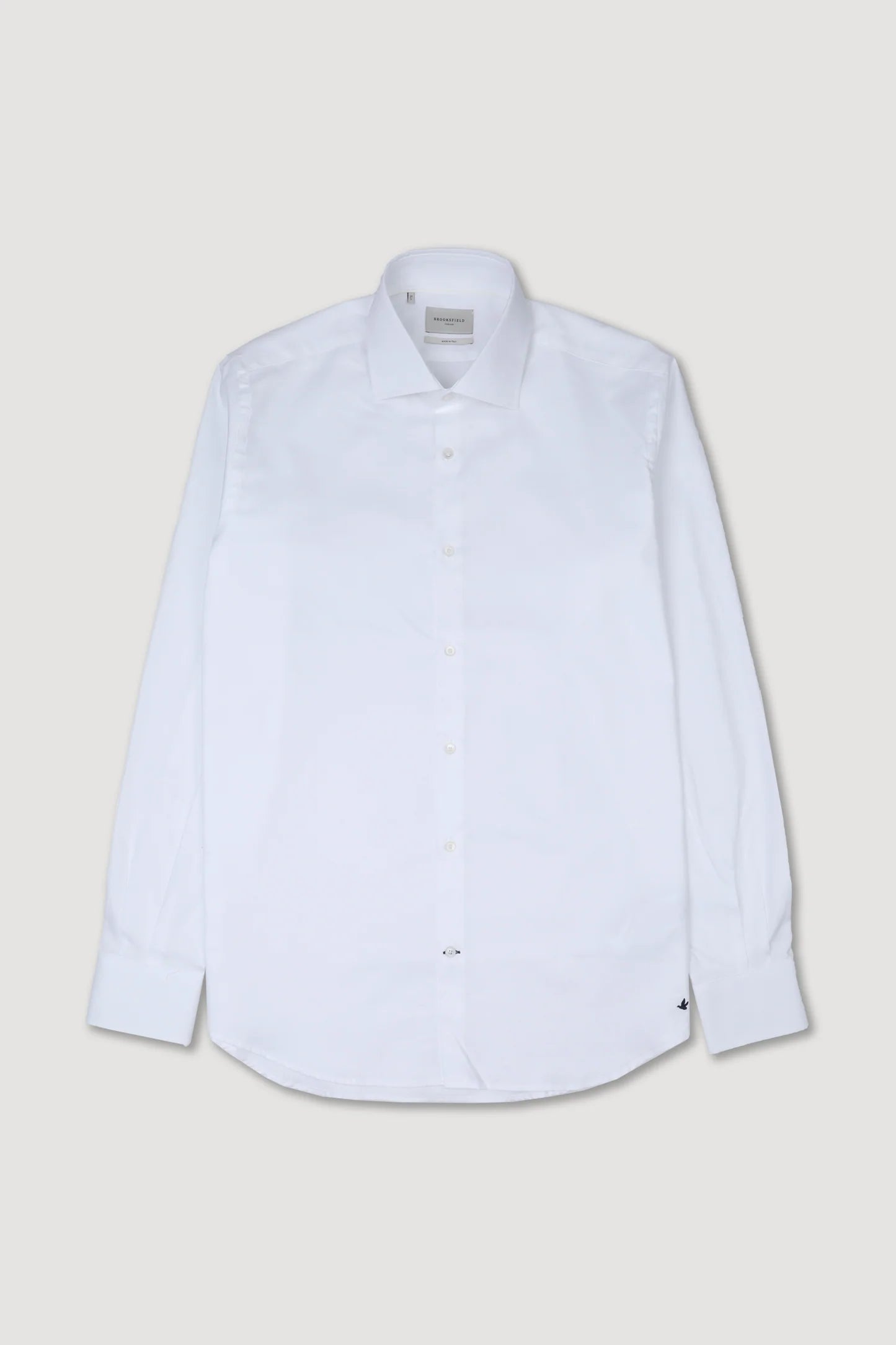 Brooksfield Camicia Collo Francese in Pin Point Slim Fit Uomo