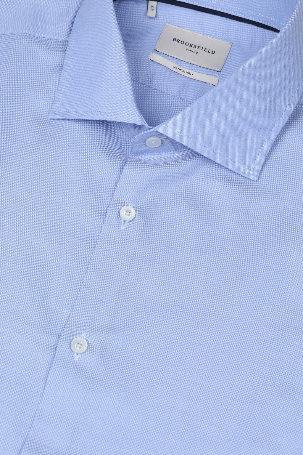 Brooksfield Camicia Collo Francese in Pin Point Slim Fit Uomo