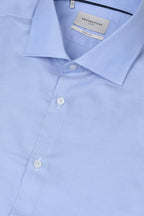 Brooksfield Camicia Collo Francese in Pin Point Slim Fit Uomo