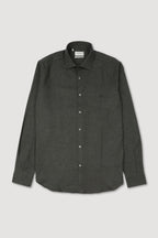 Brooksfield Camicia Pied de Poul Slim Fit con Collo Spread Uomo