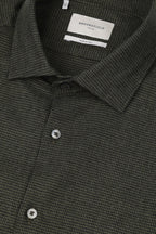 Brooksfield Camicia Pied de Poul Slim Fit con Collo Spread Uomo