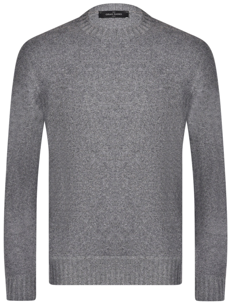 Gran Sasso Girocollo Lavorato in Felted Cashmere Uomo