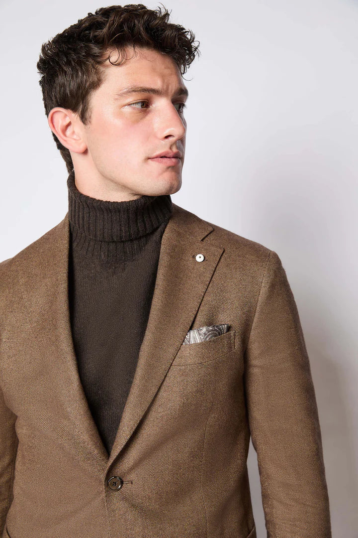 Lbm 1911 Giacca Monopetto Fantasia Spigata Uomo