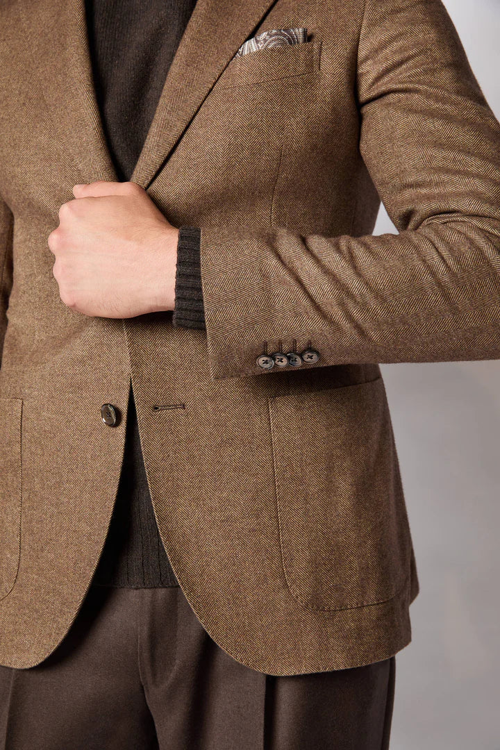 Lbm 1911 Giacca Monopetto Fantasia Spigata Uomo