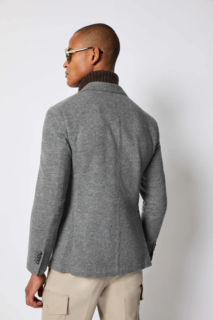 Lbm 1911 Giacca Monopetto in Jersey Sfoderato Misto Cashmere Melange Uomo