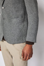Lbm 1911 Giacca Monopetto in Jersey Sfoderato Misto Cashmere Melange Uomo