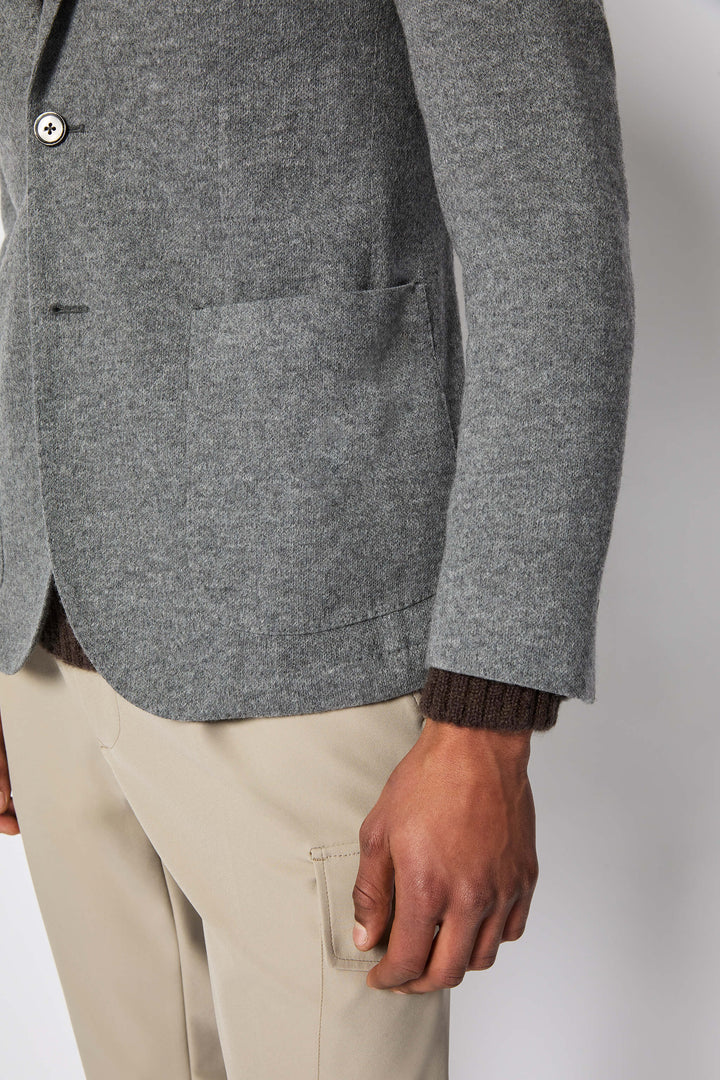 Lbm 1911 Giacca Monopetto in Jersey Sfoderato Misto Cashmere Melange Uomo