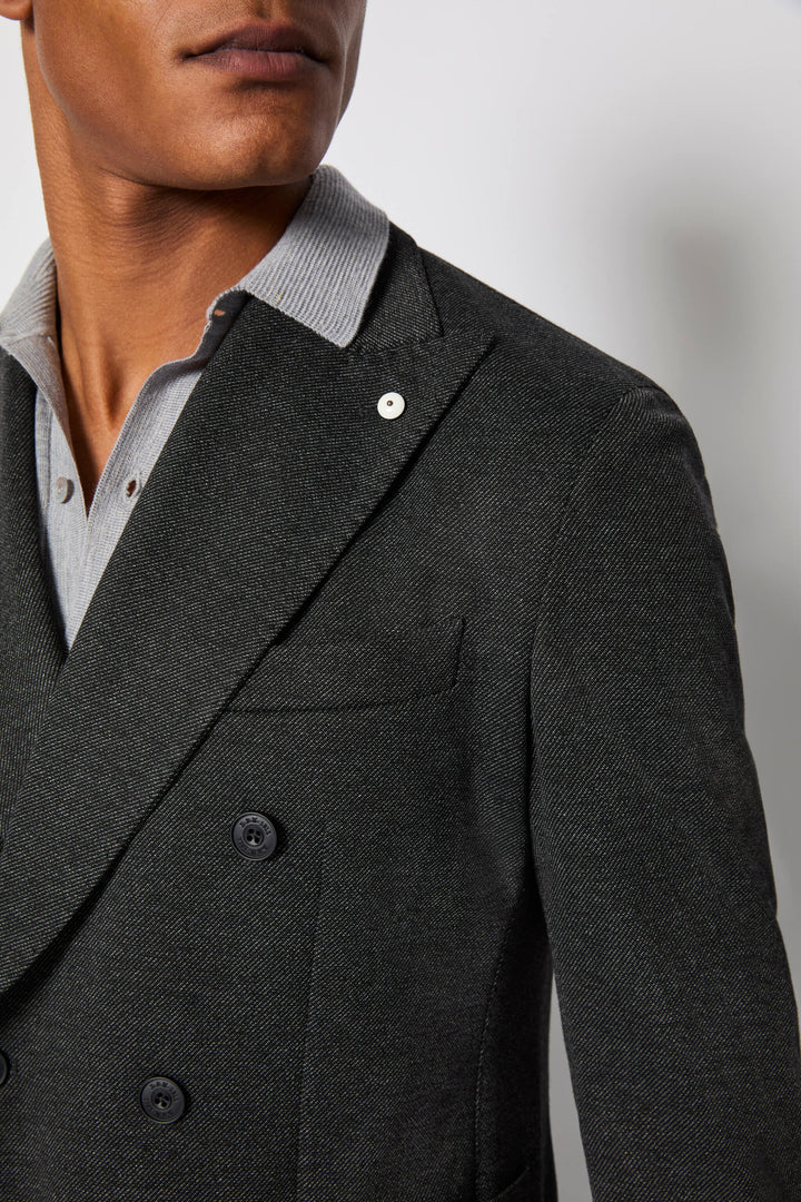 Lbm 1911 Giacca Doppiopetto Travel in Jersey Tecnico Uomo