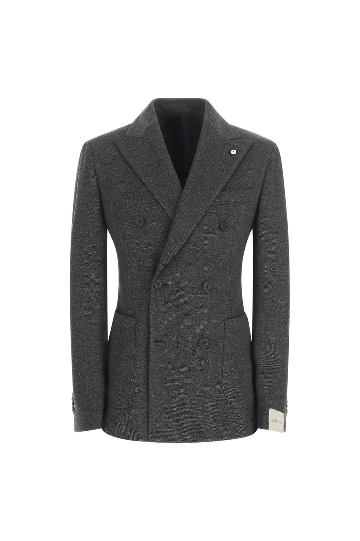 Lbm 1911 Giacca Doppiopetto Travel in Jersey Tecnico Uomo