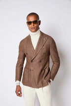 Lbm 1911 Giacca Doppiopetto Pied De Poul Jersey Uomo