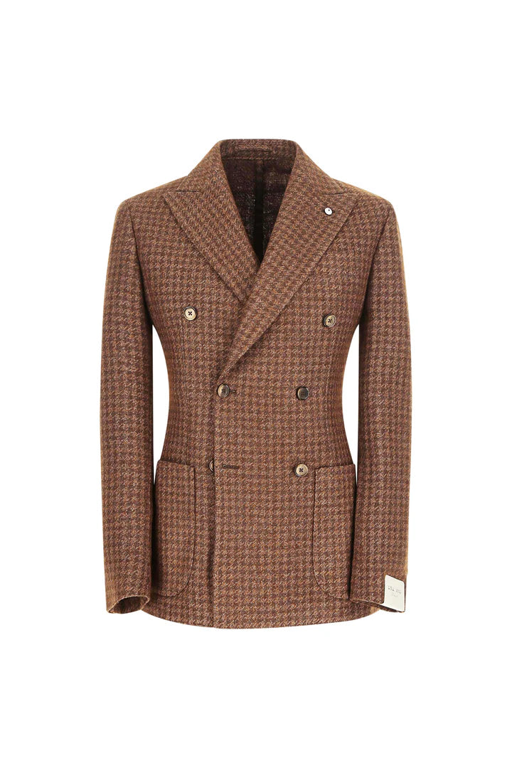 Lbm 1911 Giacca Doppiopetto Pied De Poul Jersey Uomo