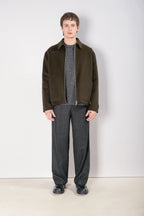 Paltò Giubbotto in Lana con Zip Uomo