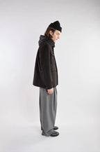 Paltò Field Jacket Design Militare in Lana Double Uomo