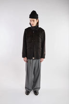 Paltò Field Jacket Design Militare in Lana Double Uomo