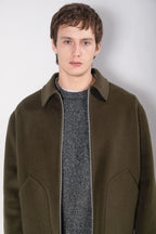 Paltò Giubbotto in Lana con Zip Uomo