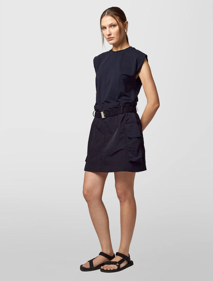 Alpha Studio Abito Girocollo in Jersey Taffeta Donna