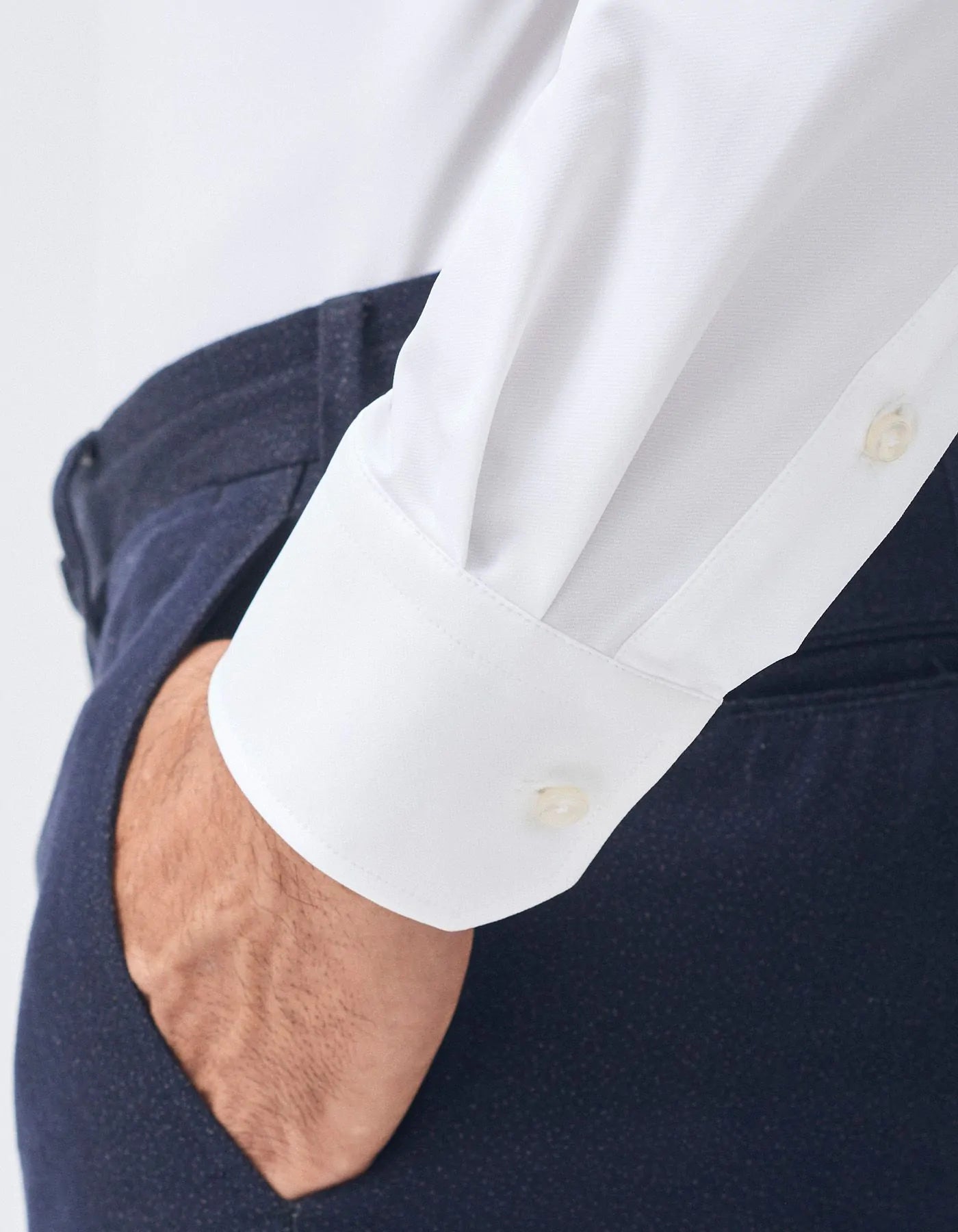 Xacus Camicia Active Tailor Fit Collo francese Tinta Unita Uomo