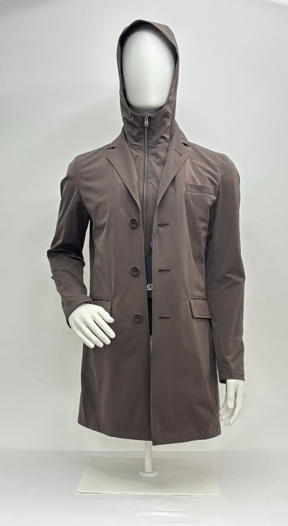 Herno Trench Pettorina/Cappuccio Staccabile Uomo