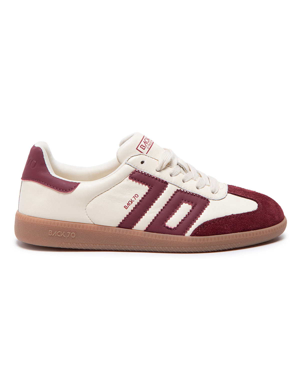 Back 70 Sneakers in Nappa e Camoscio Milk Wine Donna